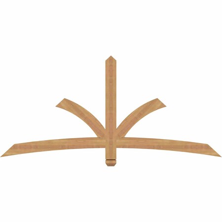 Ekena Millwork Davenport Timber Gable Bracket, Western Red Cedar, 72"W x 33"H x 1 1/2"D x 3 1/2"F, 11/12 Pitch GBW072X33X0204DAV00SWR